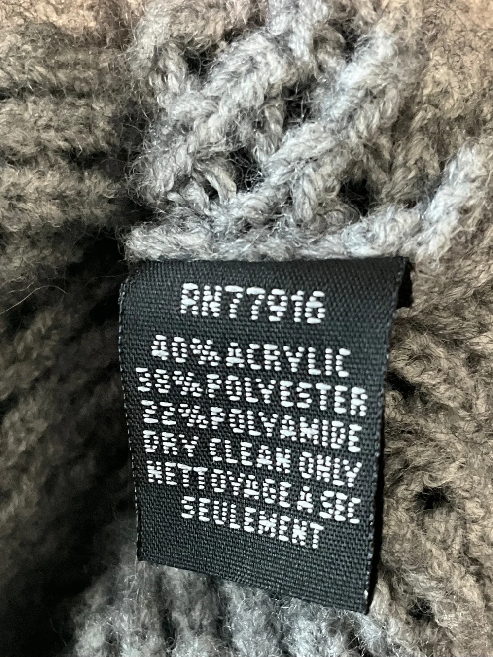 Anthropologie Charcoal Gray Cropped Knit Shrug